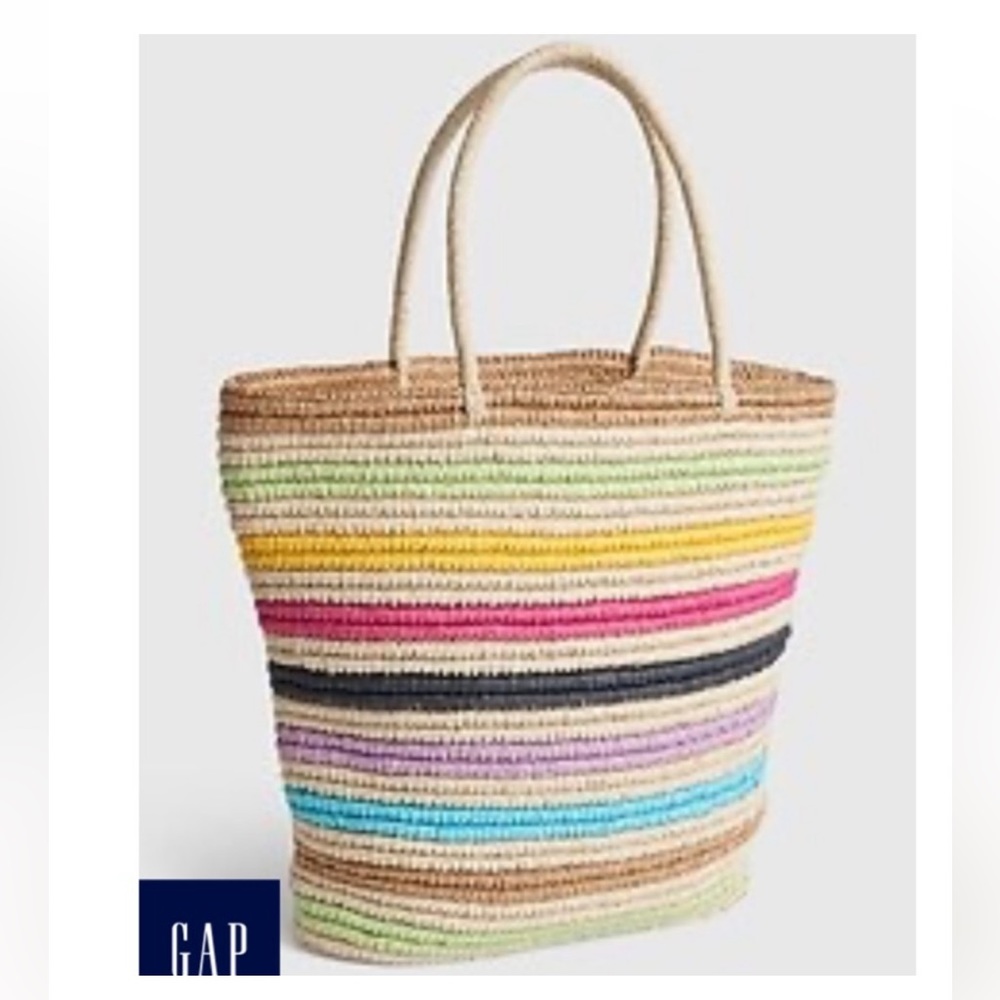 Rafia multicolor tote from Gap.